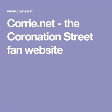 corrie.net|corrie website.